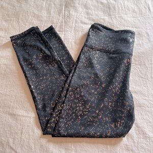 🖤ZYIA Black Rose Gold Flake Light n Tight Hi-Rise 7/8 Sz L (8-10)